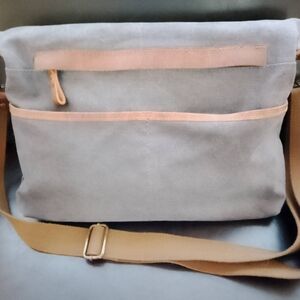 Stylish Gray and Tan Tote Bag